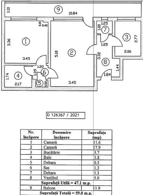Apartament 2 camere | Renovat complet | 47 MP | Domenii