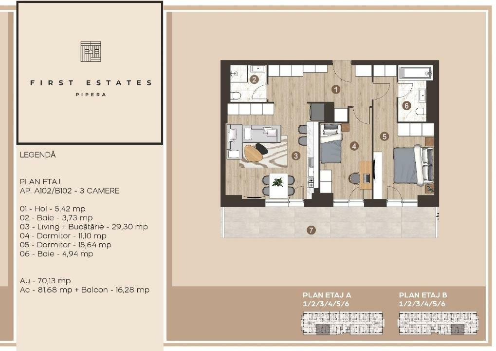 Cesionare antecontract – Apartament 3 camere în First Estates Pipera |
