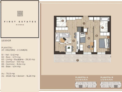 Cesionare antecontract – Apartament 3 camere în First Estates Pipera |