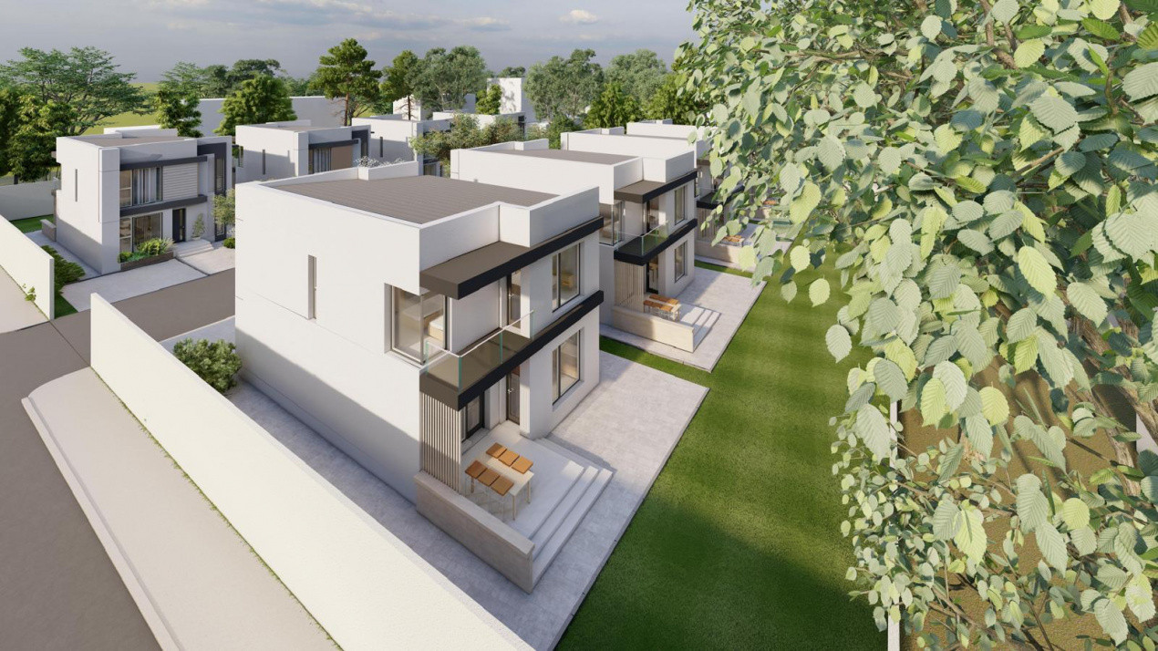 Casă individuală eco-friendly de vânzare în Tunari | 136 mp utili | 320 mp teren