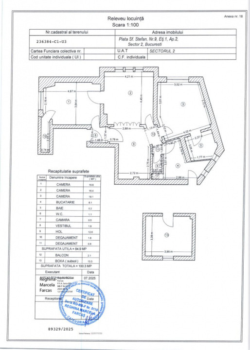 Apartament 4 Camere | 87 mp | In Vila | Curte Comuna | Claea Clarasilor