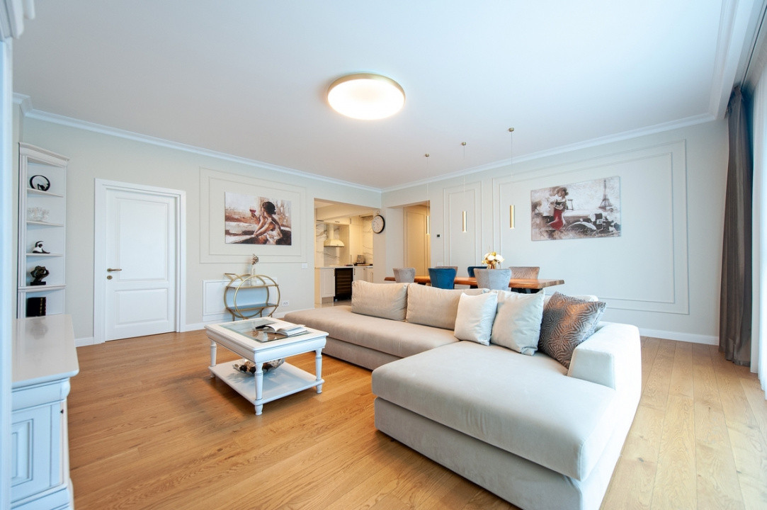 Apartament 4 camere de închiriat Băneasa | 2 Locuri de parcare | Mobilat Lux