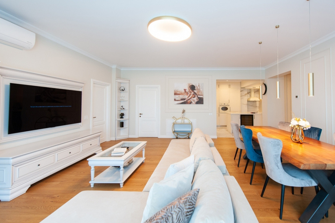 Apartament 4 camere de închiriat Băneasa | 2 Locuri de parcare | Mobilat Lux