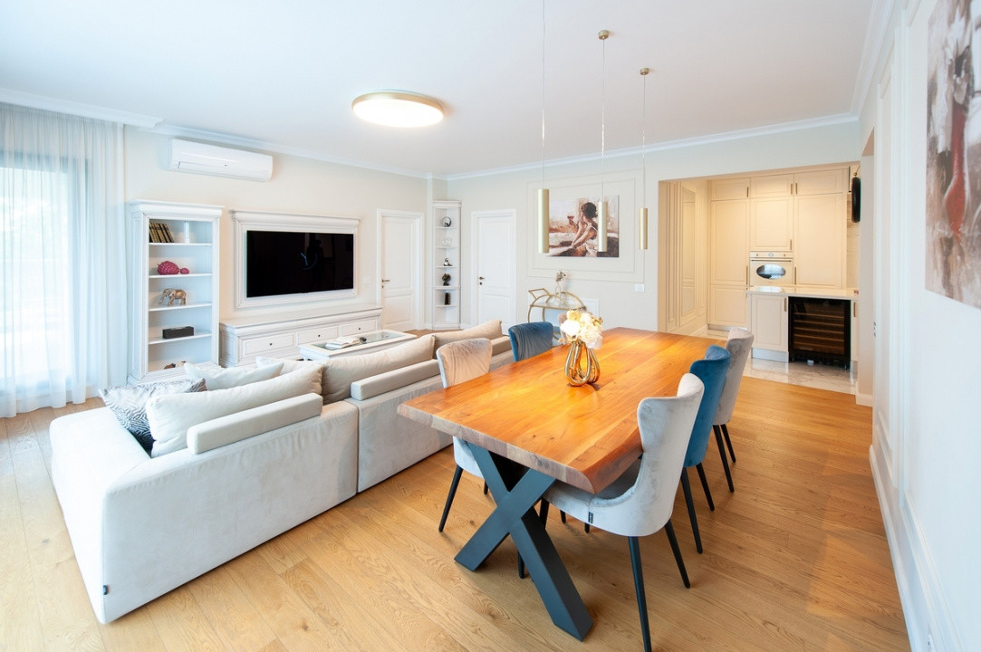 Apartament 4 camere de închiriat Băneasa | 2 Locuri de parcare | Mobilat Lux