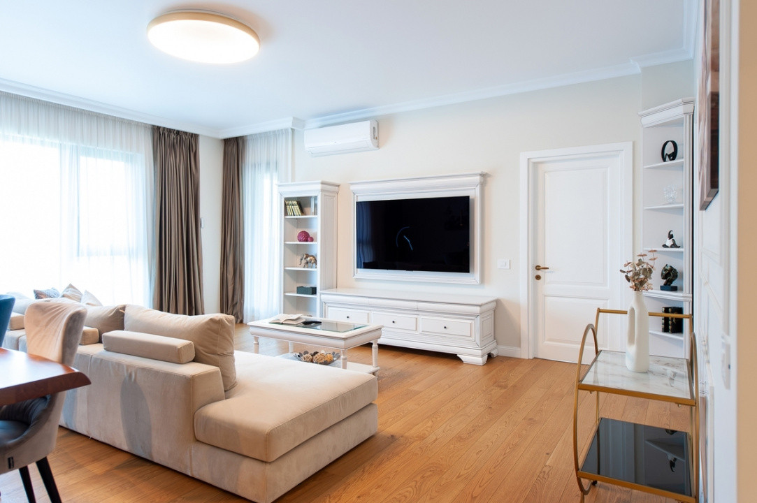 Apartament 4 camere de închiriat Băneasa | 2 Locuri de parcare | Mobilat Lux
