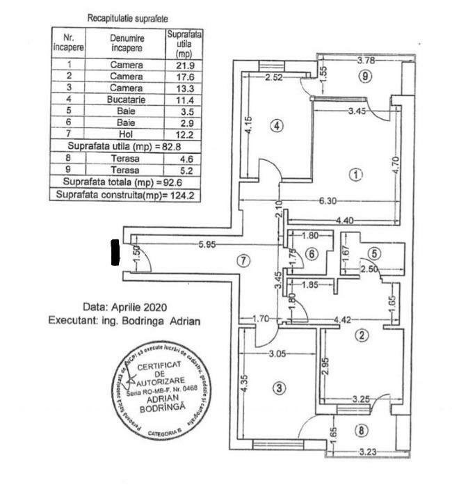 Apartament de 3 camere | 2 locuri de parcare | Cloud 9 Residence