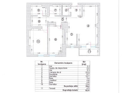 Apartament de 3 camere | Parcare inclusa | 78 MP | Sisesti